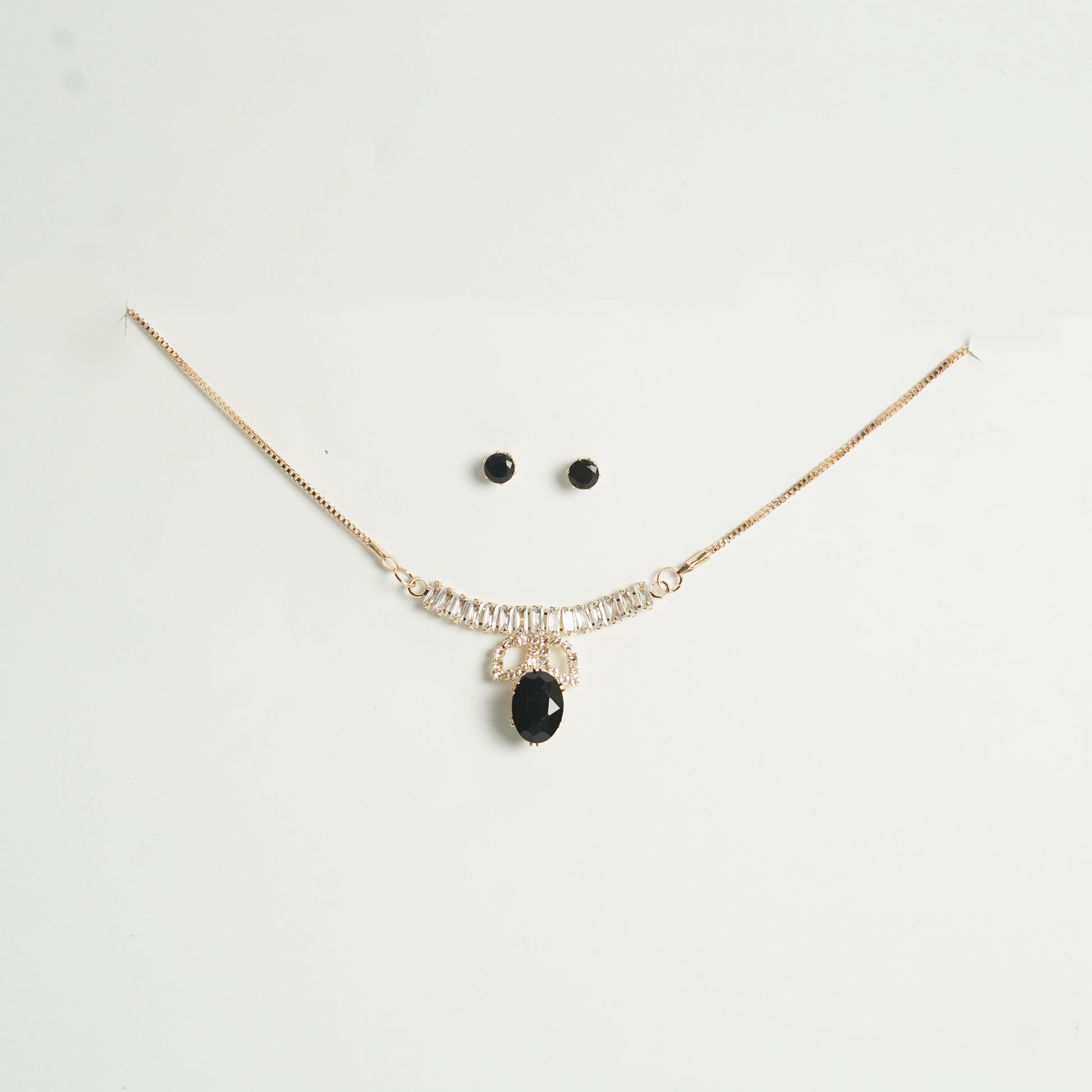 Elegant Stone Necklace & Earring Set