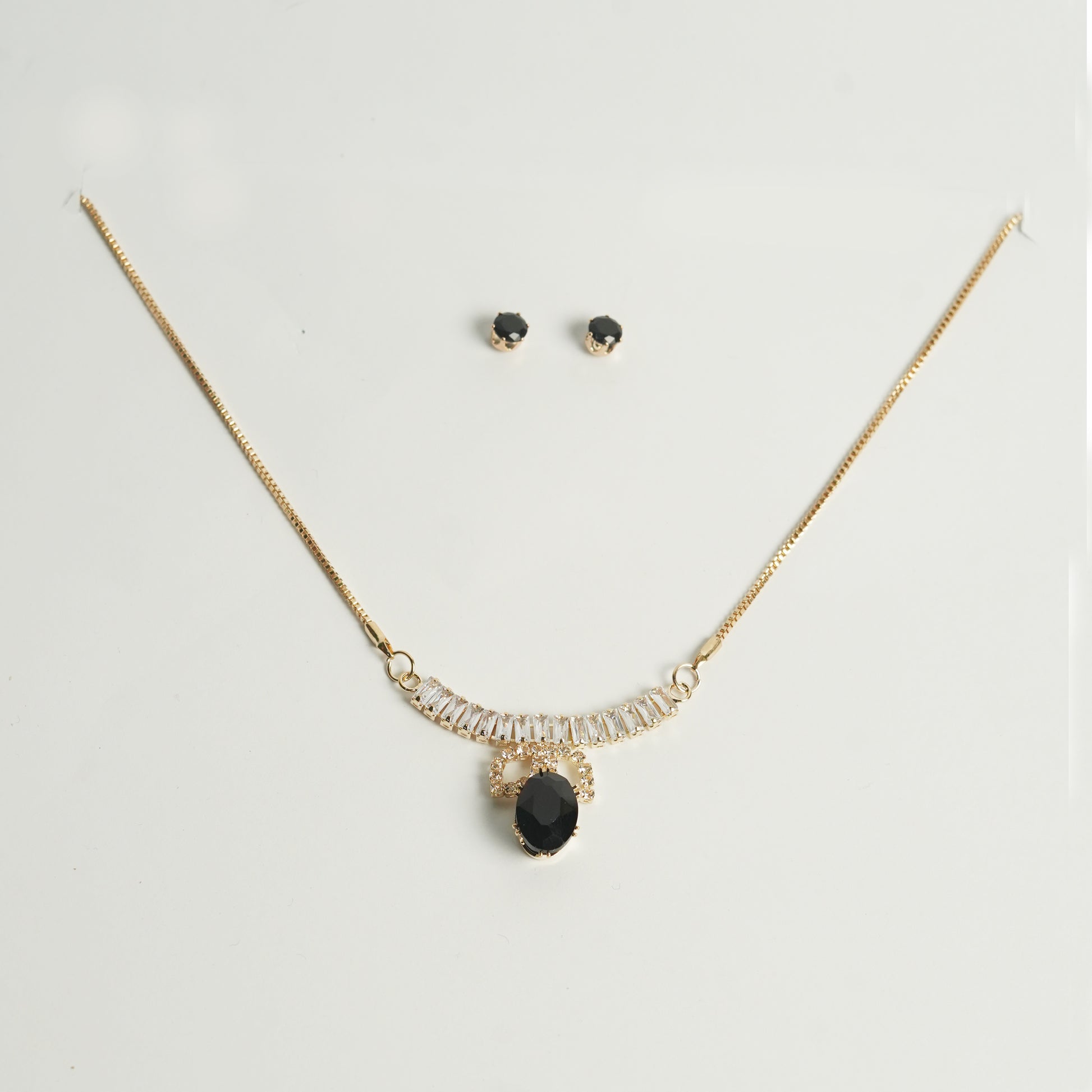 Elegant Stone Necklace & Earring Set