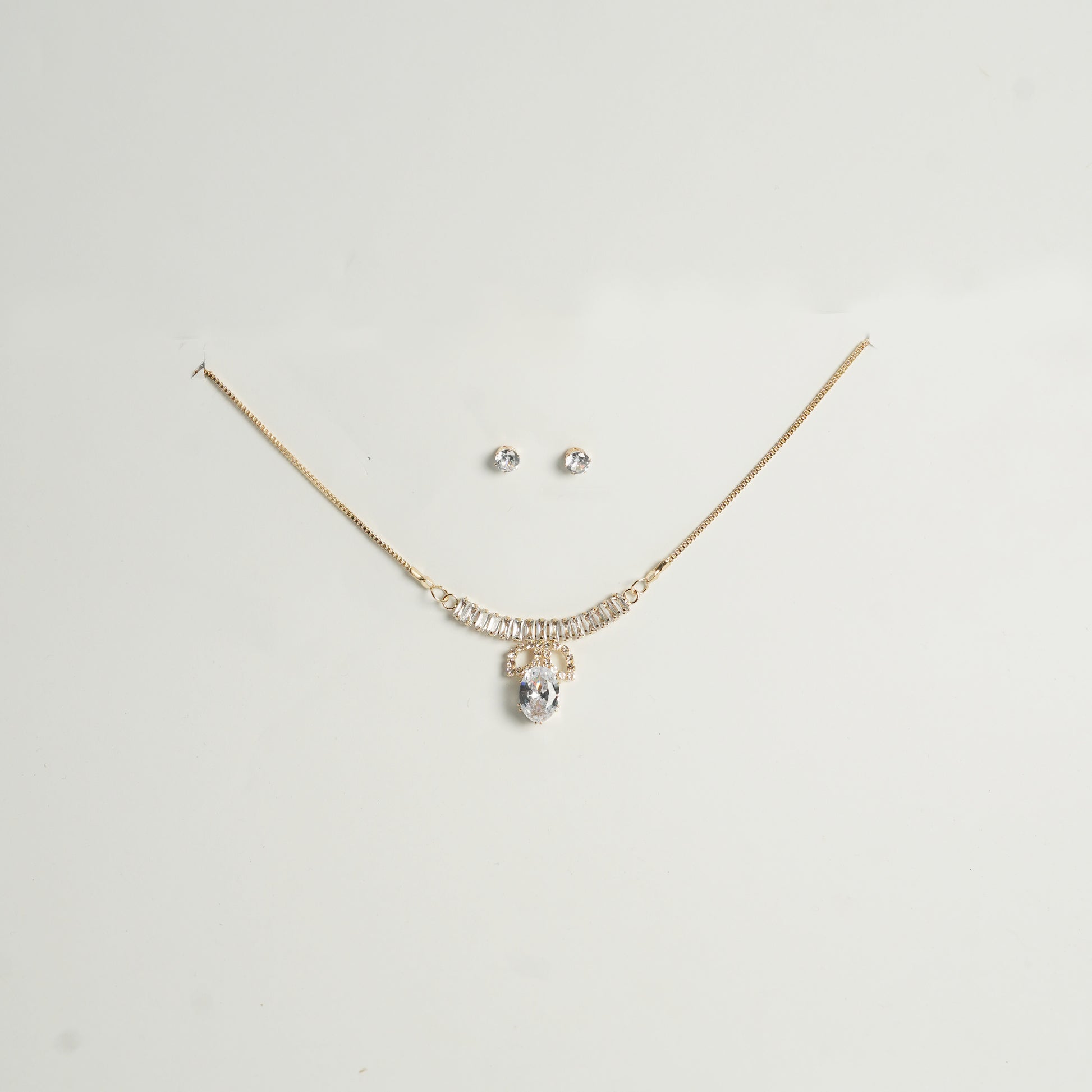 Elegant Stone Necklace & Earring Set