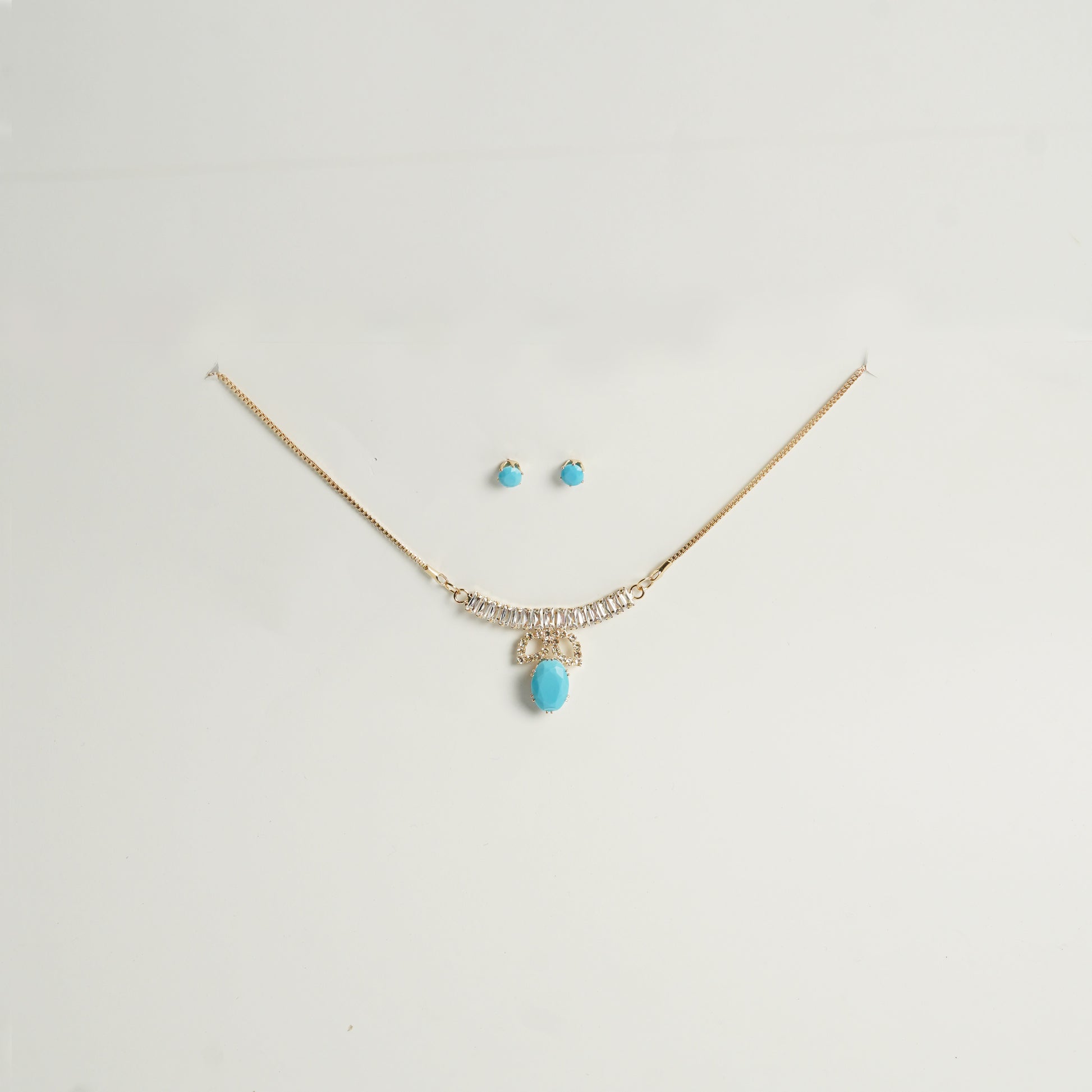 Elegant Stone Necklace & Earring Set